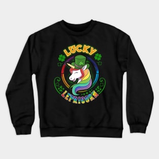 Lucky Lepricorn St. Patrick Kids Shirt Crewneck Sweatshirt